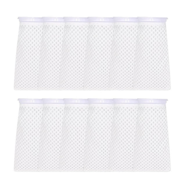 12 calcetines filtrantes para acuario con diseño de panal 3D, malla para estanque de 4 pulgadas, accesorios para obstrucciones de 150 micras