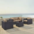 thumbnail image 4 of BISCAYNE 4 PERSON OUTDOOR WICKER SEATING SET IN MOCHA - TWO ARMCHAIRS, TWO CORNER CHAIR, COFFEE TABLE, 4 of 4