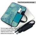 thumbnail image 3 of YFYANG 13 inch Universal Laptop Bag Oxford Cloth Laptop Sleeve, Multi-functional Green Leaf Pineapple Texture Notebook Computer Messenger Bag Handbag, 3 of 8
