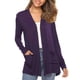 thumbnail image 4 of Guardurnaity Abrigo de otoño de punto de manga larga de color sólido para mujer Prendas para la parte del cuerpo Violeta XXL Guardurnaity AP003365-30, 4 of 6