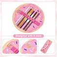 thumbnail image 4 of 2Pcs Donut Pencil Case HolderRoll 8.8 Inch Canvas Pencil Pouch Donut Canvas PenRoll Up Case Round Pencil Holder Pancake Stationery Pencil Wrap, 4 of 9