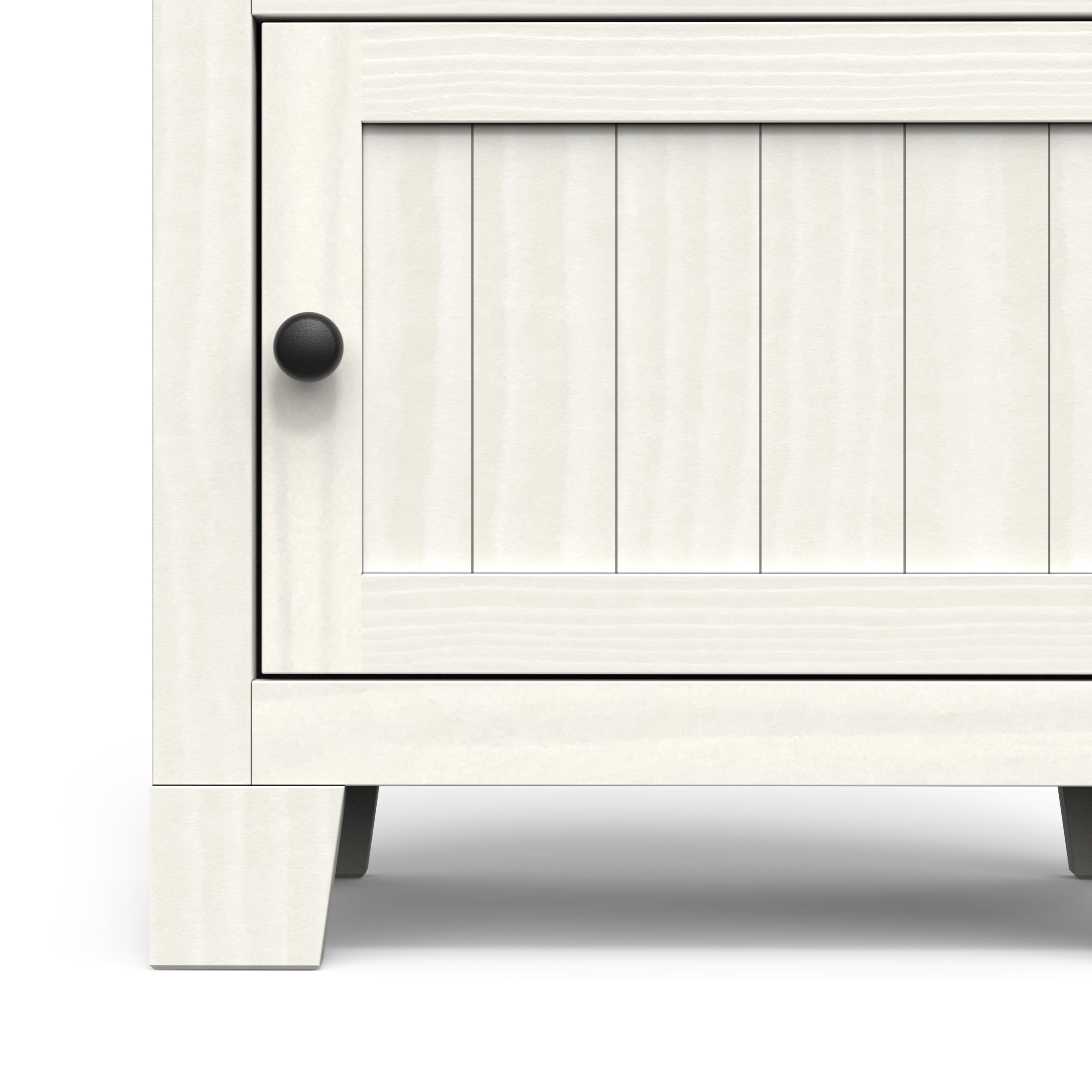 Child Craft Rockport Nightstand with Drawer & Cabinet Storage, Pine Wood Construction, Eggshell
