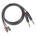 thumbnail image 4 of 2X Cable de sonido RCA Dual de 1/4 a Dual Cable de 6.35 para Micrófono Hugo Cable de audio macho a macho, 4 of 10