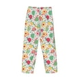 thumbnail image 3 of Lsque Turtle Flower Print Men's Pajama Pants, Lounge Pant - Comfortable Home Wear,Elastic Waistband, Stylish Design-Small, 3 of 9