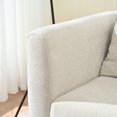 thumbnail image 7 of Accent Chair,Fabric Armchair Club Chair Single Chair Upholstered Arm Chair with Solid Wood Legs for Living Room/Bedroom,Beige, 7 of 7