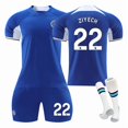 thumbnail image 1 of 23-24 Chelsea home children's student training suit jersey sports team uniform NO.22 ZIYECH M, 1 of 5