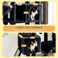 thumbnail image 5 of Merrland 82" Multi-Level Large Cat Tree Tower for Indoor Kitties, Cat Furniture with Plush Condo Hammock Top Perch, Sisal Scratching Posts & Ramp, Blue, 5 of 9