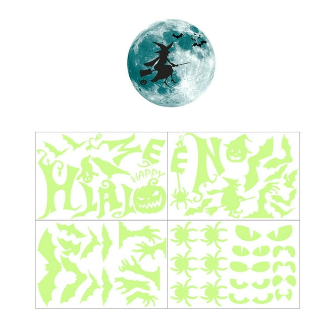 Leutsin Removable Luminous Wall Sticker Home Halloween Decoration Fluorescent Stickers
