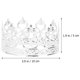 thumbnail image 2 of 1PC Kids Crown Hollow Iron Iron Patterned Crown Cake Decoration para Fiesta Cumpleaños (Patrón General, Plata), 2 of 8