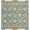 thumbnail image 6 of SAFAVIEH Blossom Keighley Geometric Area Rug, Ivory/Teal, 5' x 8', 6 of 9