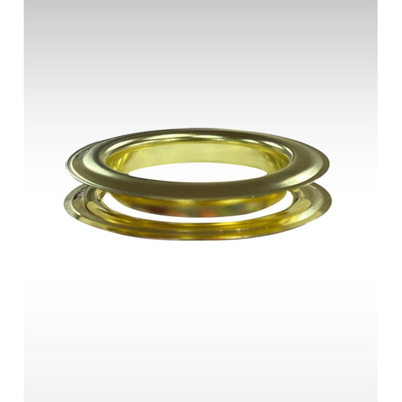 MICRON Round #18 Brass Curtain Grommets and Washers Brass Finish
