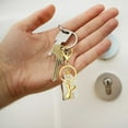 thumbnail image 4 of Hearth & Gear Custom Letter Keychain Key Ring For Initial Charm With Sturdy Metal Loop And Easy To Find Design For And Luggage, 4 of 5
