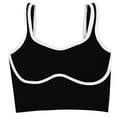 thumbnail image 6 of Cropped Tank Tops for Women High Impact Push Up Racerback Sleeveless Contrast Binding Workout Yoga Gym Tanks, 6 of 7