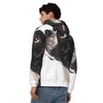 thumbnail image 4 of Honeii Black And White Boston Terrier Print Hoodies for Men, Pullover & Full Zip, Breathable Zip up Hoodie, Sweatshirt-Medium, 4 of 5