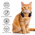 thumbnail image 6 of Olyre Mini Pet Headphones for Small Dogs Cats Stuffed Animals, Pets Stuffed Animals Fabric Dolls Dress up Headphone Models with Adjustable Headband for Party Favors Costumes Cosplay Photo Props Pink, 6 of 7