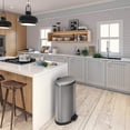 thumbnail image 4 of Home Zone Living 12 Gallon Kitchen Trash Can, Semi-Round Stainless Steel, Step Pedal, 45 Liter, 4 of 4