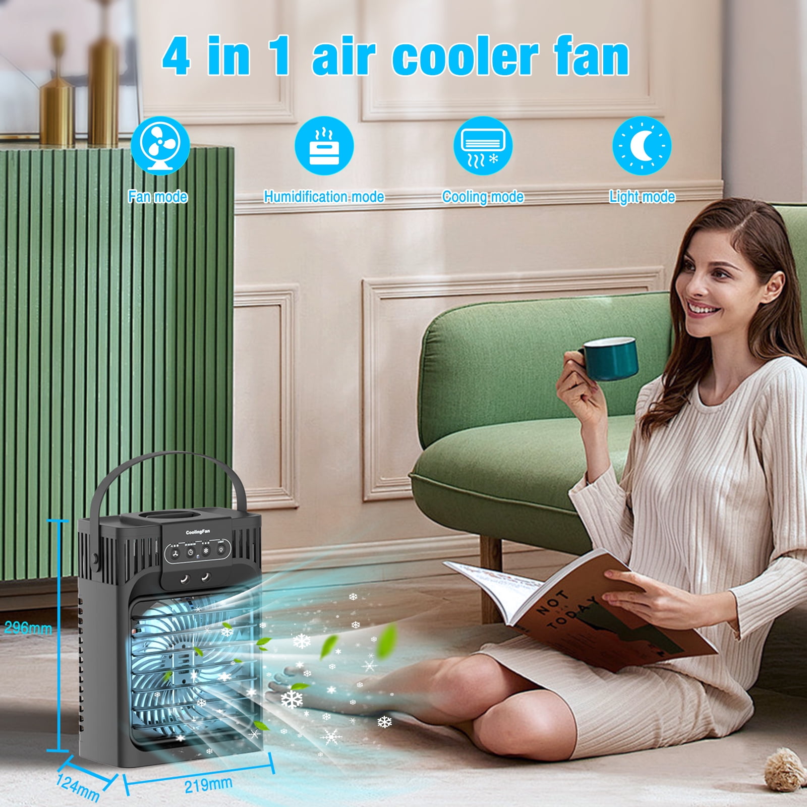 Teanyotink Portable Air Conditioner, Black