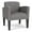 Castillo Metal, variant on Belmont Lounge Reception Waiting Guest Chair / Black Steel Legs / Light Gray