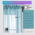 thumbnail image 2 of Purple Blue Ombre Sheer Curtains for Kids playroom 2 Panels Rod Pocket Bedroom Window Semi Voile Drapes Faux Linen Décor Girls Livingroom Room Decoration Party 63 Inch Long, 2 of 5