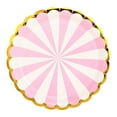 thumbnail image 1 of Pink Plastic Bowl with Gold Rim Heavy Duty Dinner Plates, Blue Plastic Bowl with Gold Rim, 7/9 Inch Heavy Duty Disposable Dessert Plates, Elegant Wedding Party Plates, 1 of 1