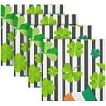 thumbnail image 5 of Coolnut St Patrick's Day Clover Cloth Napkins Set of 4, Oversized Washable Reusable Polyester Dinner Table Napkins for Family, Restaurant, Party Decor, 20 x 20 Inch, 5 of 7