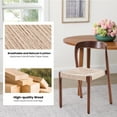 thumbnail image 2 of MAYEERTY Walnut Set of 2 Modern Ash Wood Stackable Dining Chairs, Fully Assembled for Home, 2 of 7