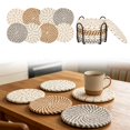 thumbnail image 3 of Round Woven Placemats Set of 8 Heat Resistant Placemats 4 Inches Farmhouse Cotton Rope Place Mats for Dining Tables Trivets for Hot Dishes, 3 of 5