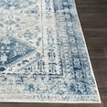 thumbnail image 5 of Livabliss Area Rugs for Living Room, 7ft Round Monte Carlo Traditional Blue Square Rug, Bedroom Dining Room Home Decor Stain Resistant Carpet (6'7" x 6'7"), 5 of 10