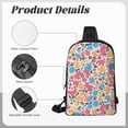 thumbnail image 5 of Chest Bag Dual Pocket 11.8×7.7×2.4in Waterproof Double-Pocket Large Capacity With No Inner Pouch Pockets And Double Drawstrings Leopard Print Pattern Rainbow_3, 5 of 8