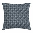 thumbnail image 1 of Japanese Throw Pillow Cushion Cover, Flower Petals in Circles with Ornate Leaves Abstract Eastern, Decorative Square Accent Pillow Case, 24 X 24 Inches, Charcoal Grey Dark Blue White, by Ambesonne, 1 of 2