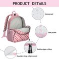 thumbnail image 4 of Cute Small Backpack for School, Lightweight Backpack for Daily Use with Polka Dots, Stylish and Compact Travel Bag, 4 of 6