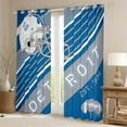 thumbnail image 2 of Sports Football 30%-50% Blackout Curtains White and Sky Blue Rugby Helmet Curtains & Drapes 42''Wx90''L, American Football City Themed Curtains Retro 3D Ball Game Window Curtains(Detroit), 2 of 6