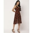 thumbnail image 3 of Moomaya V Neck Sleeveless Printed Georgette Dress - Women's Summer Dress, 3 of 8