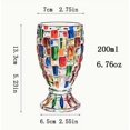 thumbnail image 2 of 1 vaso de agua retro, vaso de jugo, vaso de whisky tejido pintado, vaso de champán, vaso de cerveza, vaso de vino extranjero, vaso de licor, 2 of 3
