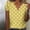 Yellow, variant on Dolkfu Blue Womens Summer Tops V-Neck Short Sleeve Polka Dots Stylish Casual T-Shirts Women'S Summer Tops