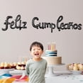 thumbnail image 5 of Kit de globos metálicos con letras cursivas Feliz Cumpleaños color Negro, 5 of 5