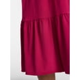 thumbnail image 3 of Terra & Sky Women’s Plus Scoop Neck Maxi Dress with Elbow Length Sleeves, Size 0X-5X, 3 of 4