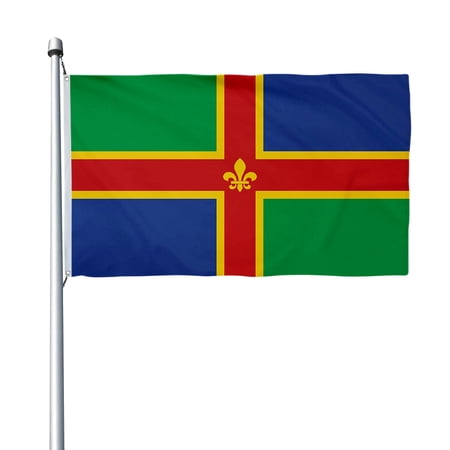 Aihccy Lincolnshire Flag British County Banner with Brass Grommets Size - 3x5Ft