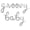 Silver, variant on Cursive Script Letter Balloons - GROOVY BABY 16" Inch Alphabet Letters Foil Mylar Balloon Birthday Party Banner (Silver)
