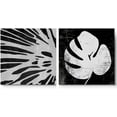 thumbnail image 3 of PixonSign Canvas Print Wall Art Vintage Deconstructed Monstera Leaf Floral Wilderness Digital Art Modern Art Zen Relax/Calm Dark Black and White for Living Room, Bedroom, Office - 24"x24" x 2, 3 of 5
