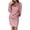 Pink, variant on Women Sequin Evening Dress Hip Wrap V-Neck Ruched Waist Long Sleeve Glitter Cocktail Party Slim Formal Gowns Fashion Clothing Red L