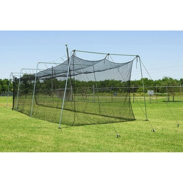 Cimarron Sports Steel Batting Cage Net and Frame Twisted Poly, 30' x 12' x 10'
