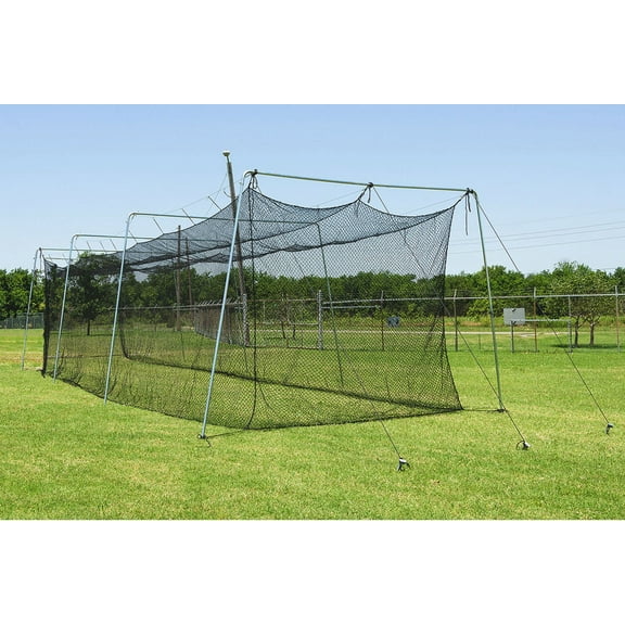 Cimarron Sports Steel Batting Cage Net and Frame Twisted Poly, 30' x 12' x 10'
