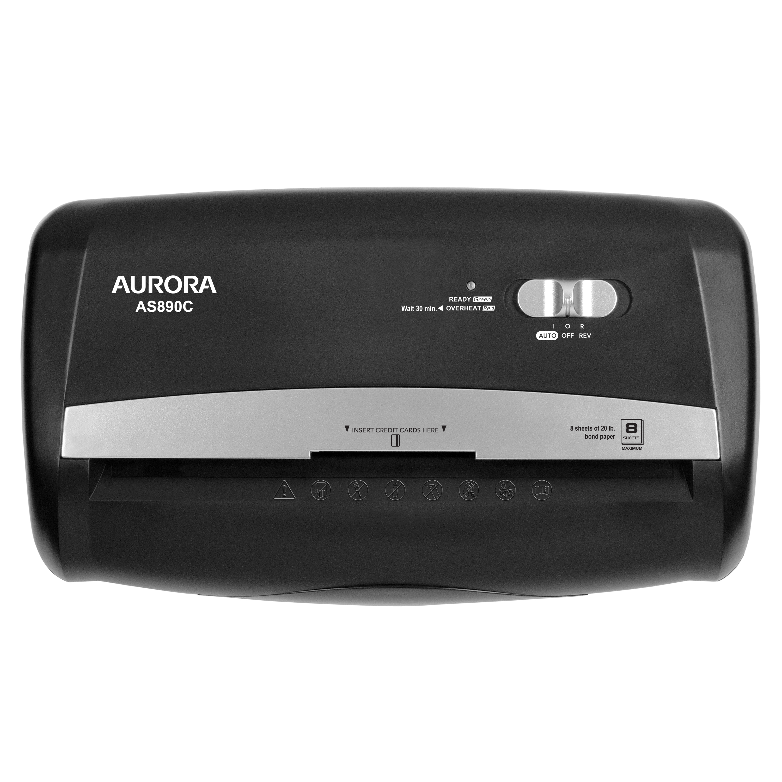 Aurora 8-Sheet Cross-Cut Paper Shredder with 3.4 Gallon Bin photo 5