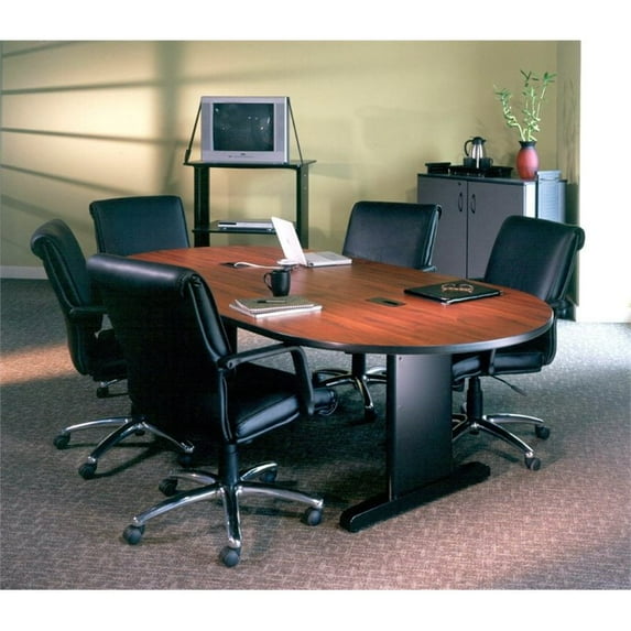 Mayline CSII 72" Racetrack Conference Table in Black Mahogany Laminate