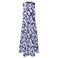 thumbnail image 5 of Nautical Navy Blue Anchor Dress Cute Maxi Dress Korean Fashion Boho Beach Long Dresses Female V Neck Graphic Oversized Vestidos, 5 of 6