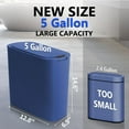 thumbnail image 4 of 5 Gallon Motion Senor Bathroom Trash Can with Lid, Automatic Garbage Can Touchless, Smart Plastic Waste Basket for Narrow Spaces, Bathroom, Office, Bedroom, Living Room (Blue), 4 of 13