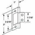 thumbnail image 2 of Bi-Fold Door Hinges, Non-Mortise Style, Brass Plated (2-pack), 2 of 4