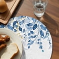 thumbnail image 3 of Blue Eucalyptus Round 13 Inch Placemats Set of 6, Watercolor Spring Weeping Botanical HeatResistant Non Slip Place Mats for Dining Table, Wipeable Braided Kitchen Table Mats for Housewarming, 3 of 9