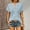 Light Blue, variant on MAIHAN Women's Polo Shirts Casual Summer Boho Tops Graphic Loose Tees Summer T Shirt Plus Size T Shirts for Women